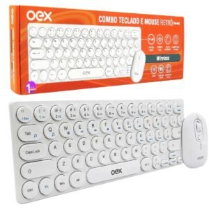 Kit Teclado e Mouse OEX Wireless Pop+ TM410 - BRANCO